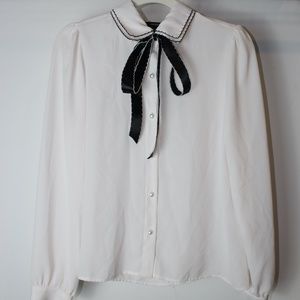 Forever21 Pussycat Bow Blouse